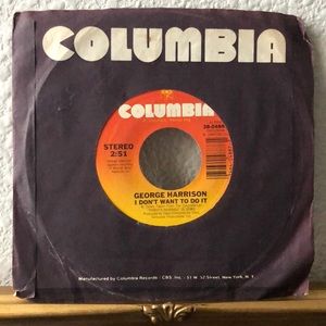 George Harrison I Don't Want To Do It Vinyl 45 Record